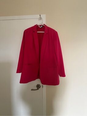 Express Hot Pink Open-Front Blazer